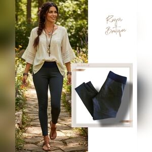 🌿Old Navy Active Women's Small Black High-Waisted Mesh Panel Leggings